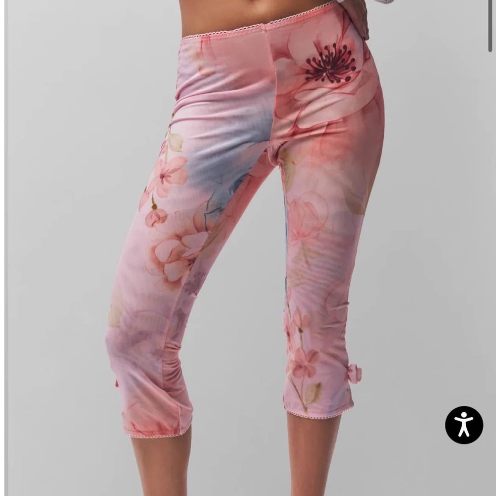 danielle guizio pink set. top and pants matching set both size xxs